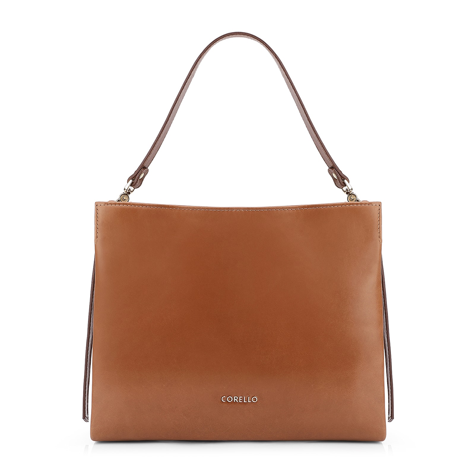 Bolsa De Ombro Tressê Couro Marrom