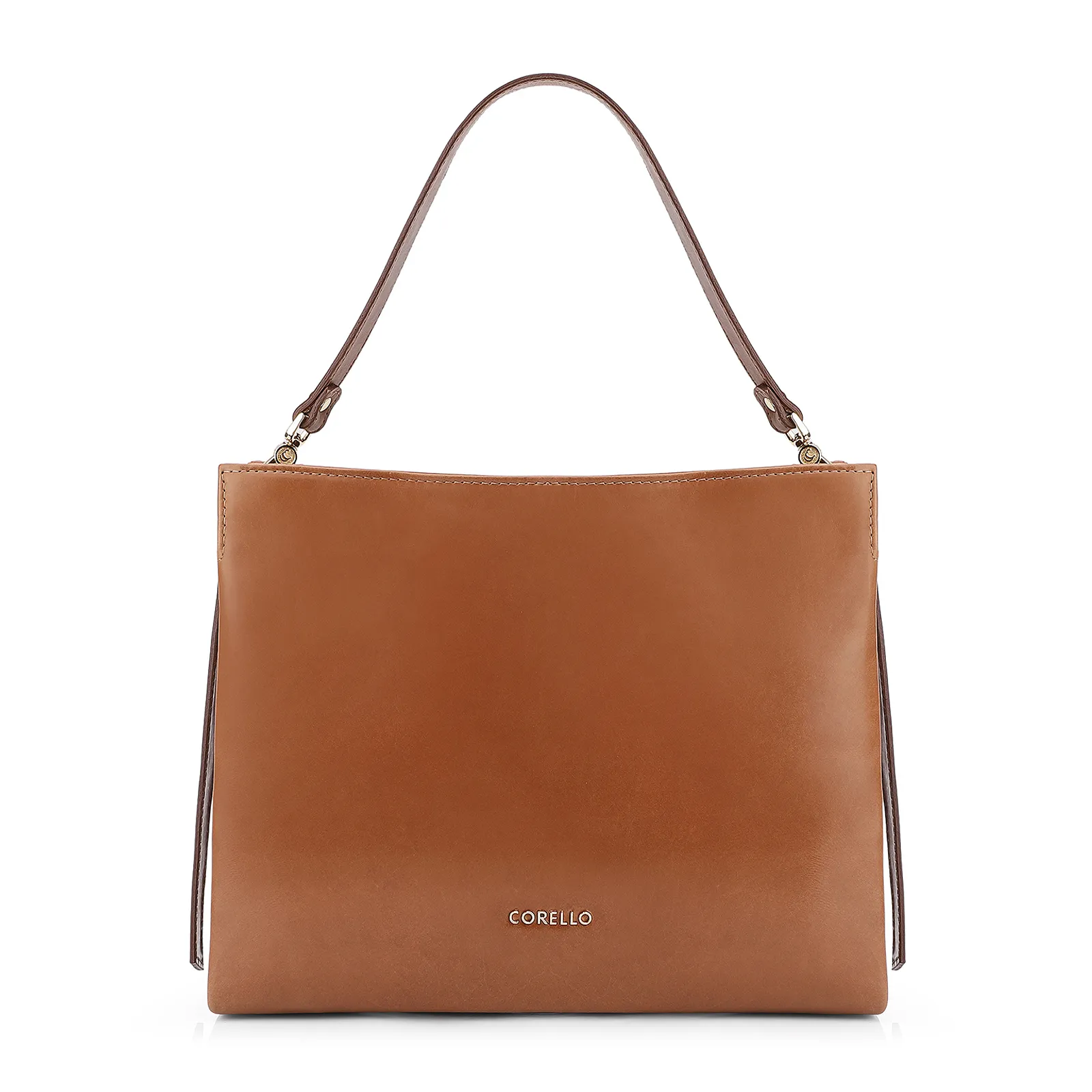 Bolsa De Ombro Tressê Couro Marrom