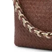Bolsa De Ombro Tressê Couro Marrom - imagem 9