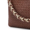 Bolsa De Ombro Tressê Couro Marrom - imagem 9