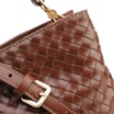 Bolsa De Ombro Tressê Couro Marrom - imagem 7