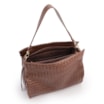 Bolsa De Ombro Tressê Couro Marrom - imagem 4