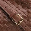 Bolsa De Ombro Tressê Couro Marrom - imagem 7