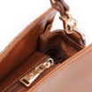 Bolsa De Ombro Tressê Couro Marrom Claro - imagem 5