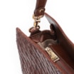 Bolsa De Ombro Tressê Couro Marrom Escuro - imagem 5