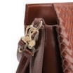 Bolsa De Ombro Tressê Couro Marrom Escuro - imagem 7