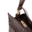 Bolsa De Ombro Tressê Couro Marrom Escuro - imagem 5