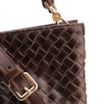 Bolsa De Ombro Tressê Couro Marrom Escuro - imagem 7