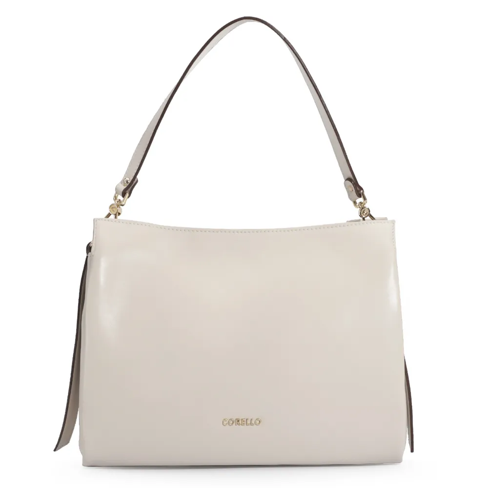 Bolsa De Ombro Tressê Couro Off White - imagem 4