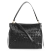 Bolsa De Ombro Tressê Couro Preto - imagem 1
