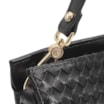 Bolsa De Ombro Tressê Couro Preto - imagem 6