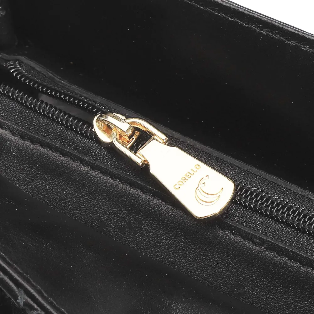 Bolsa De Ombro Tressê Couro Preto - imagem 7
