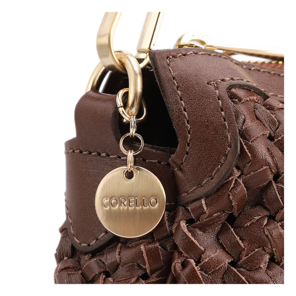 Bolsa De Ombro Tressê Grande Couro Marrom Tressê - imagem 6
