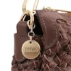 Bolsa De Ombro Tressê Grande Couro Marrom Tressê - imagem 6