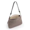 Bolsa De Ombro Tressê Grande Couro Prata Escuro Tressê - imagem 4