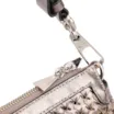 Bolsa De Ombro Tressê Grande Couro Prata Escuro Tressê - imagem 5
