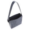 Bolsa De Ombro Tweed Azul/Couro Azul - imagem 4