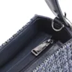 Bolsa De Ombro Tweed Azul/Couro Azul - imagem 5