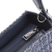 Bolsa De Ombro Tweed Azul/Couro Azul - imagem 5