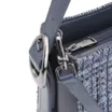 Bolsa De Ombro Tweed Azul/Couro Azul - imagem 7