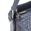 Bolsa De Ombro Tweed Azul/Couro Azul - imagem 7