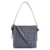 Bolsa De Ombro Tweed Azul/Couro Azul - imagem 1