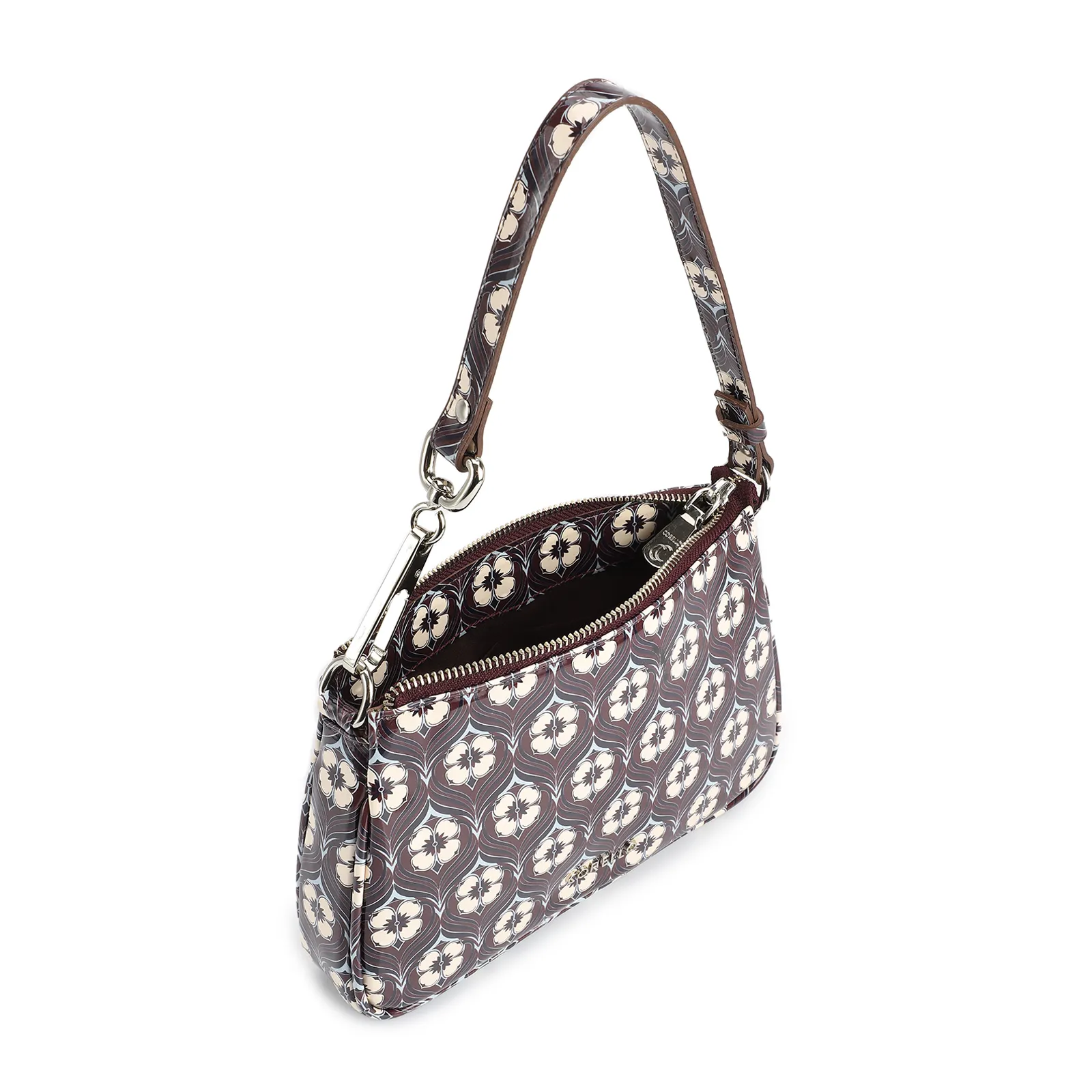 Bolsa De Ombro Verniz Estampado