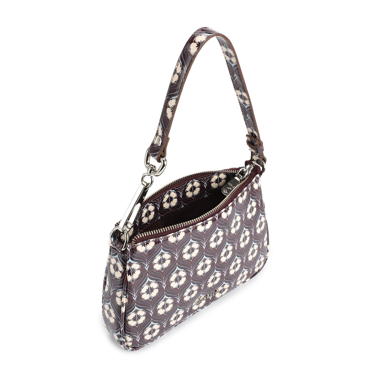 Bolsa De Ombro Verniz Estampado