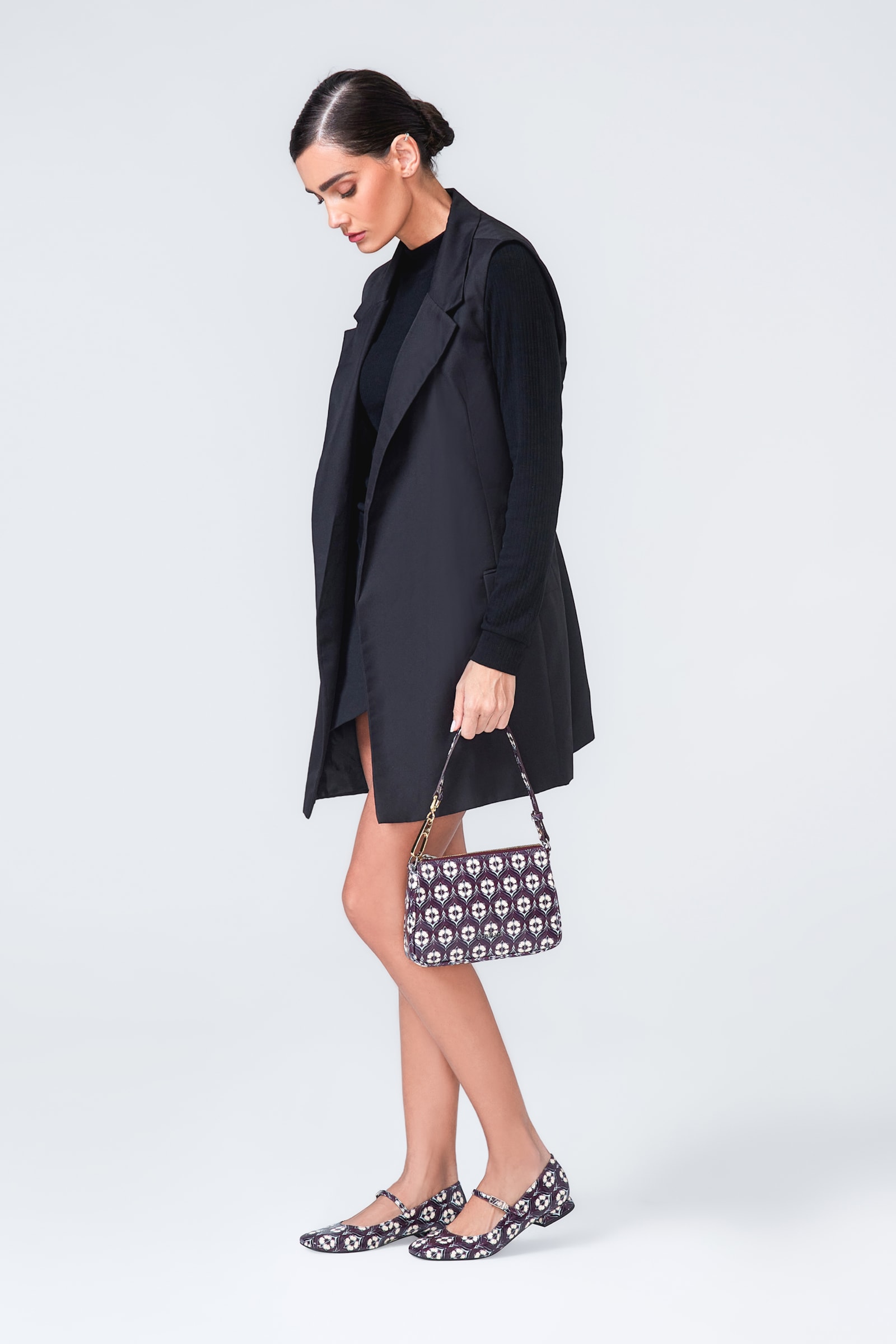 Bolsa De Ombro Verniz Estampado