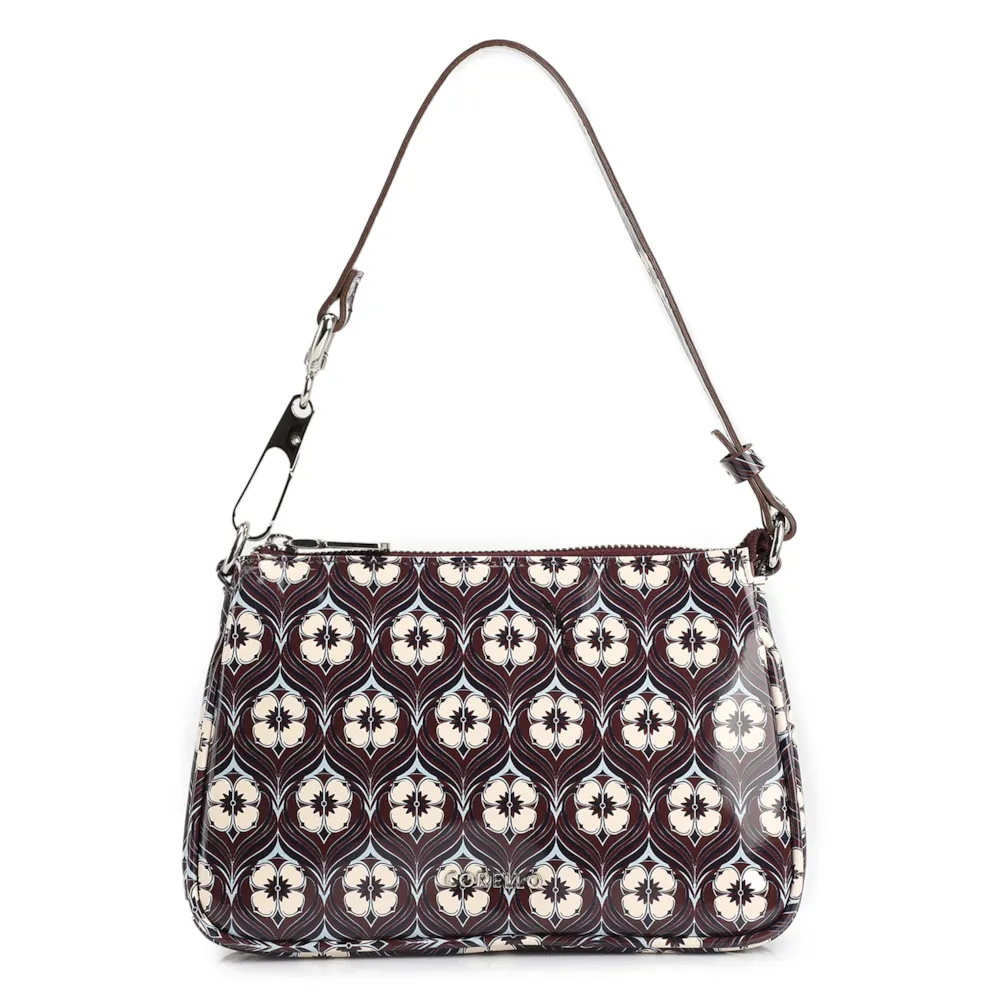 Bolsa De Ombro Verniz Estampado