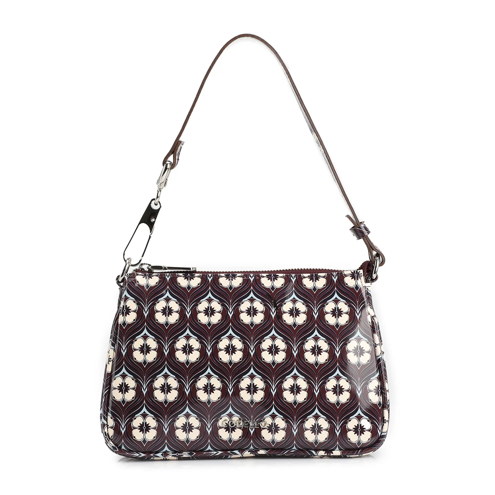Bolsa De Ombro Verniz Estampado