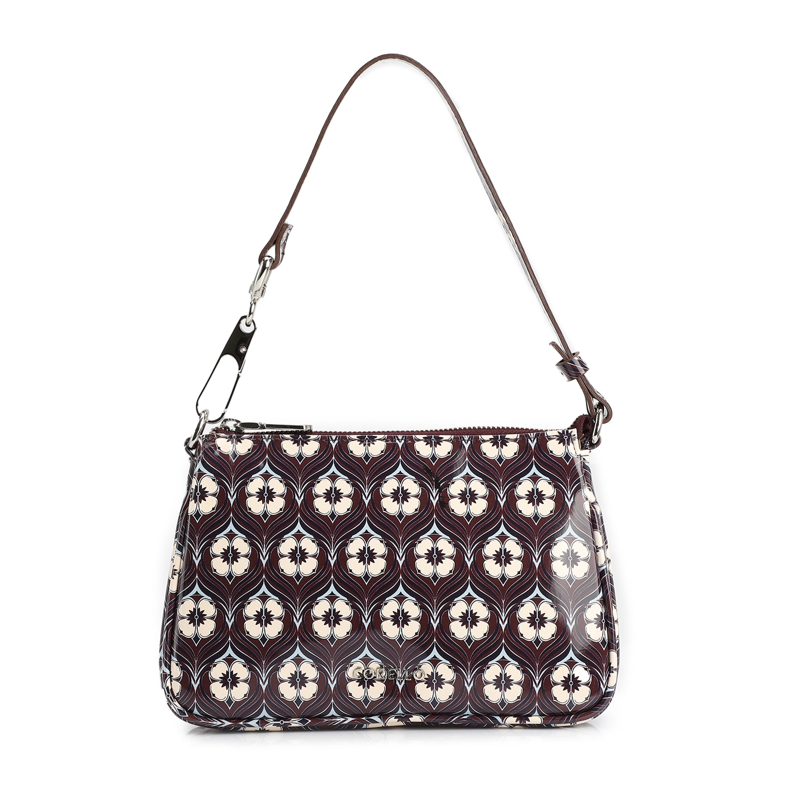 Bolsa De Ombro Verniz Estampado