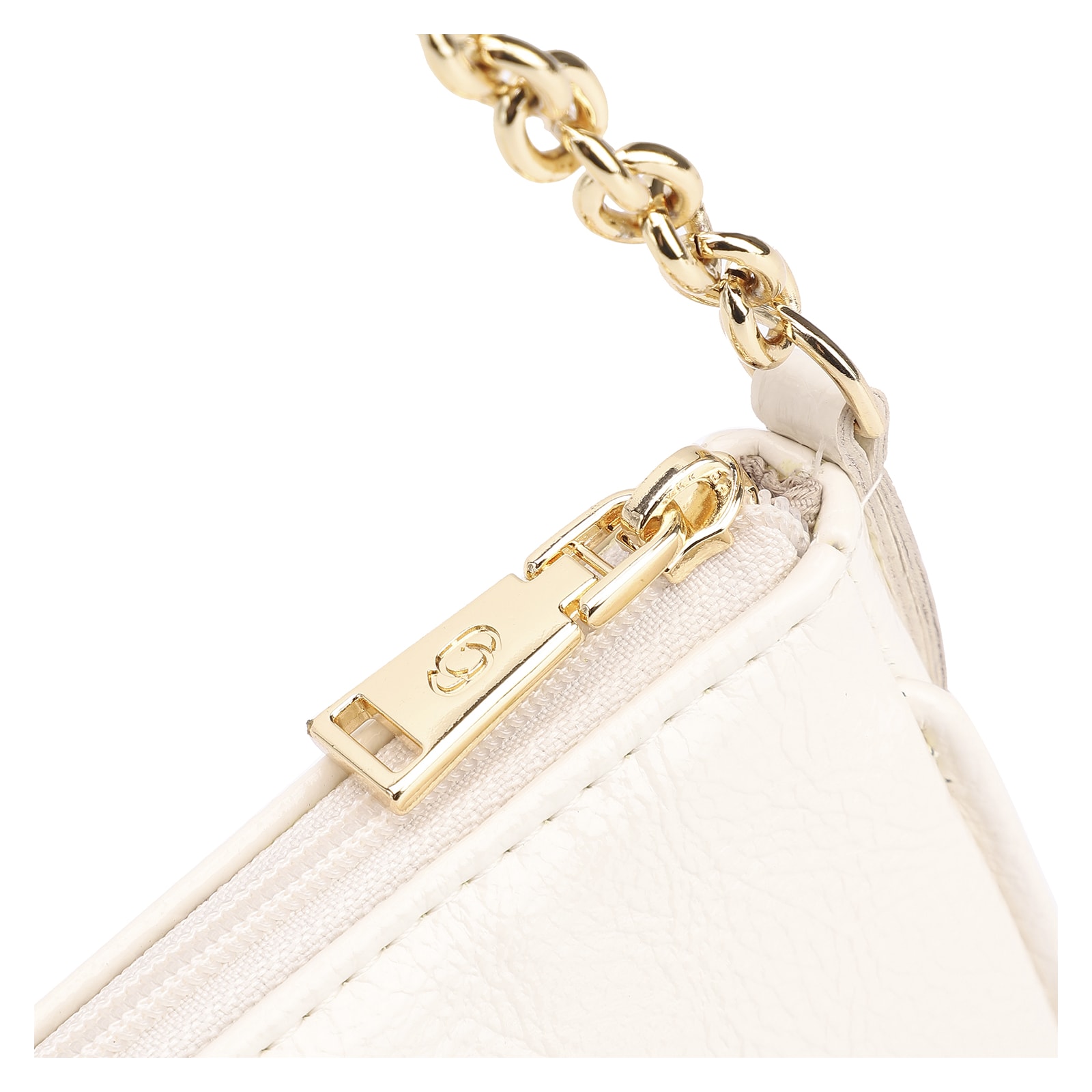 Bolsa De Ombro Verniz Off White