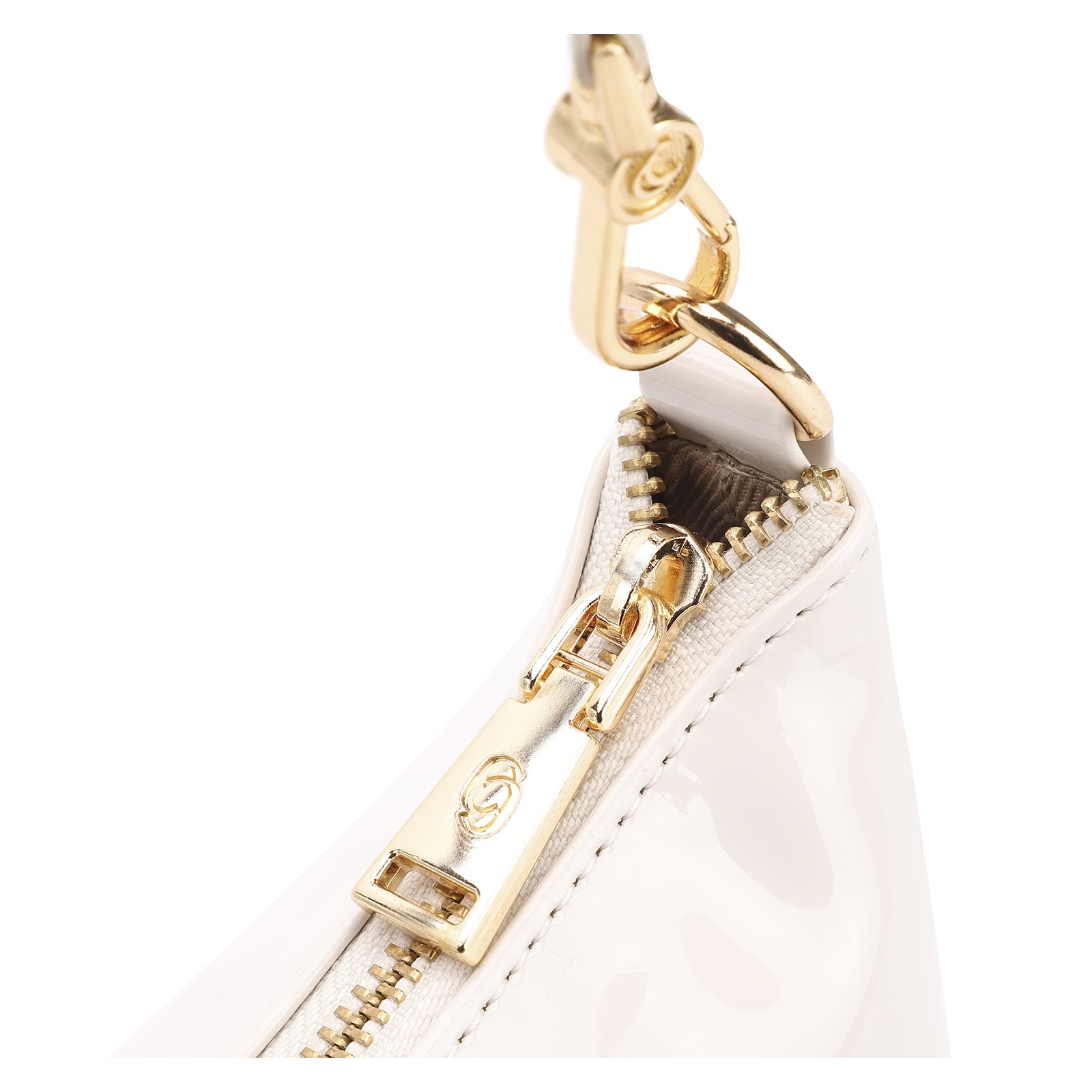 Bolsa De Ombro Verniz Off White
