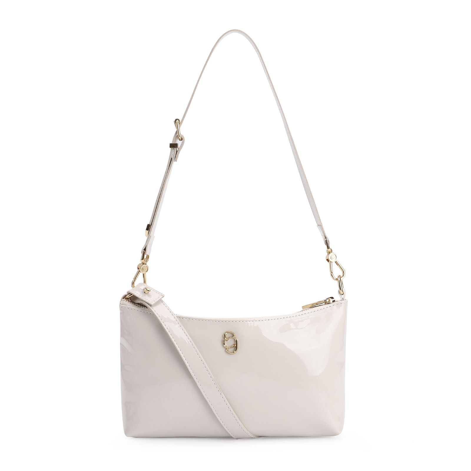 Bolsa De Ombro Verniz Off White