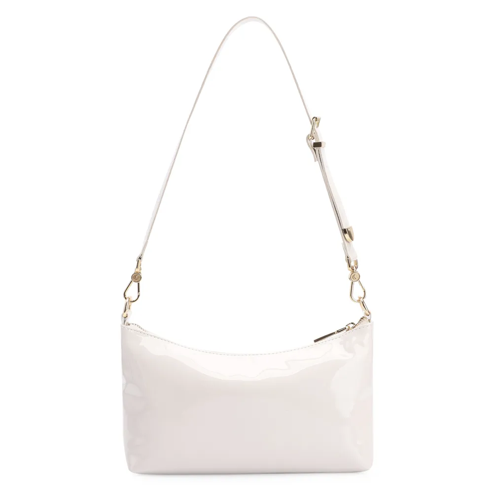 Bolsa De Ombro Verniz Off White - imagem 3