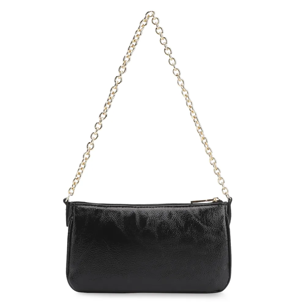 Bolsa De Ombro Verniz Preto - imagem 4