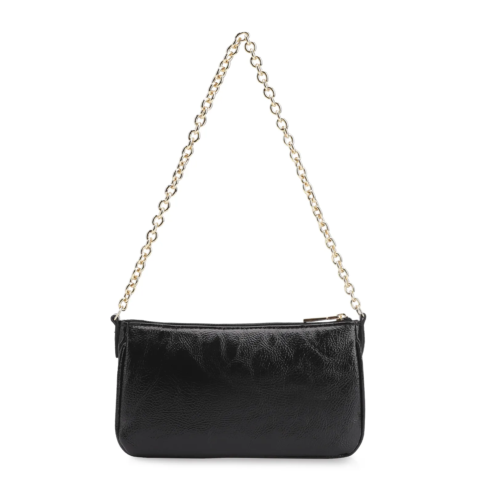 Bolsa De Ombro Verniz Preto