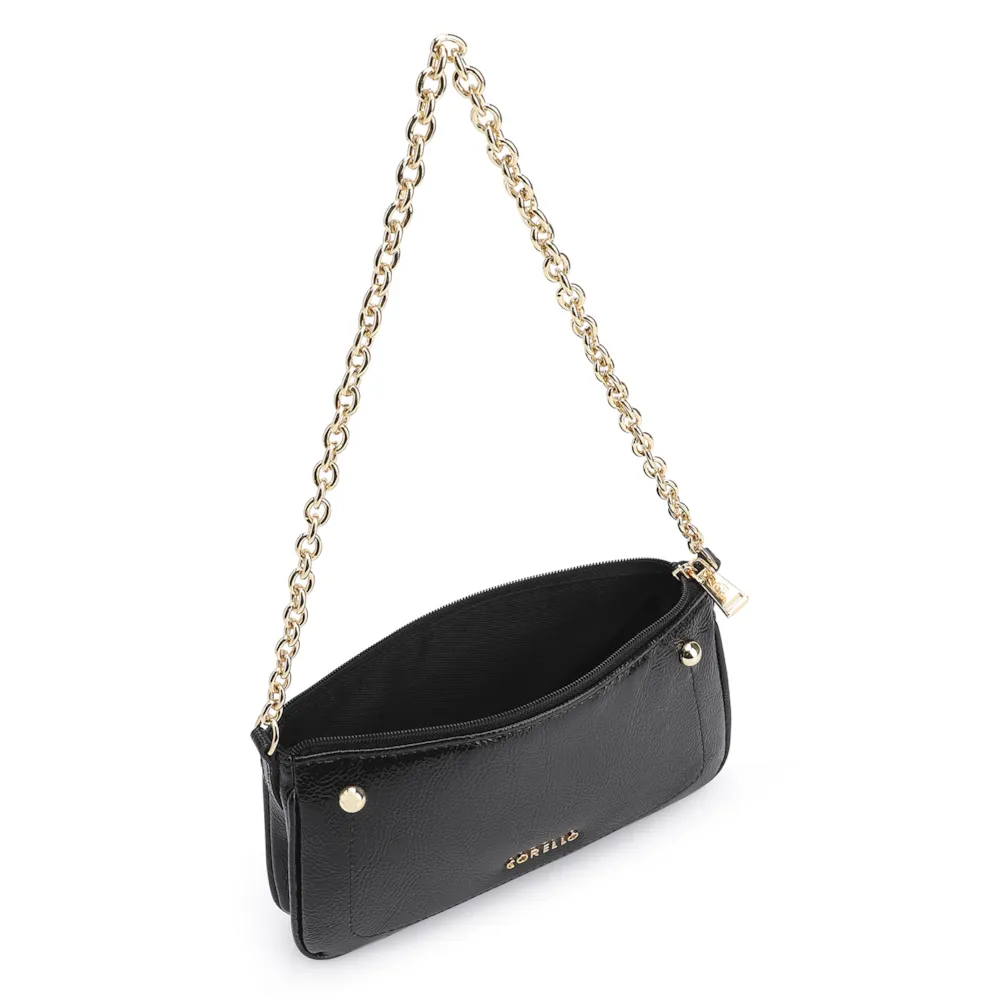 Bolsa De Ombro Verniz Preto - imagem 5