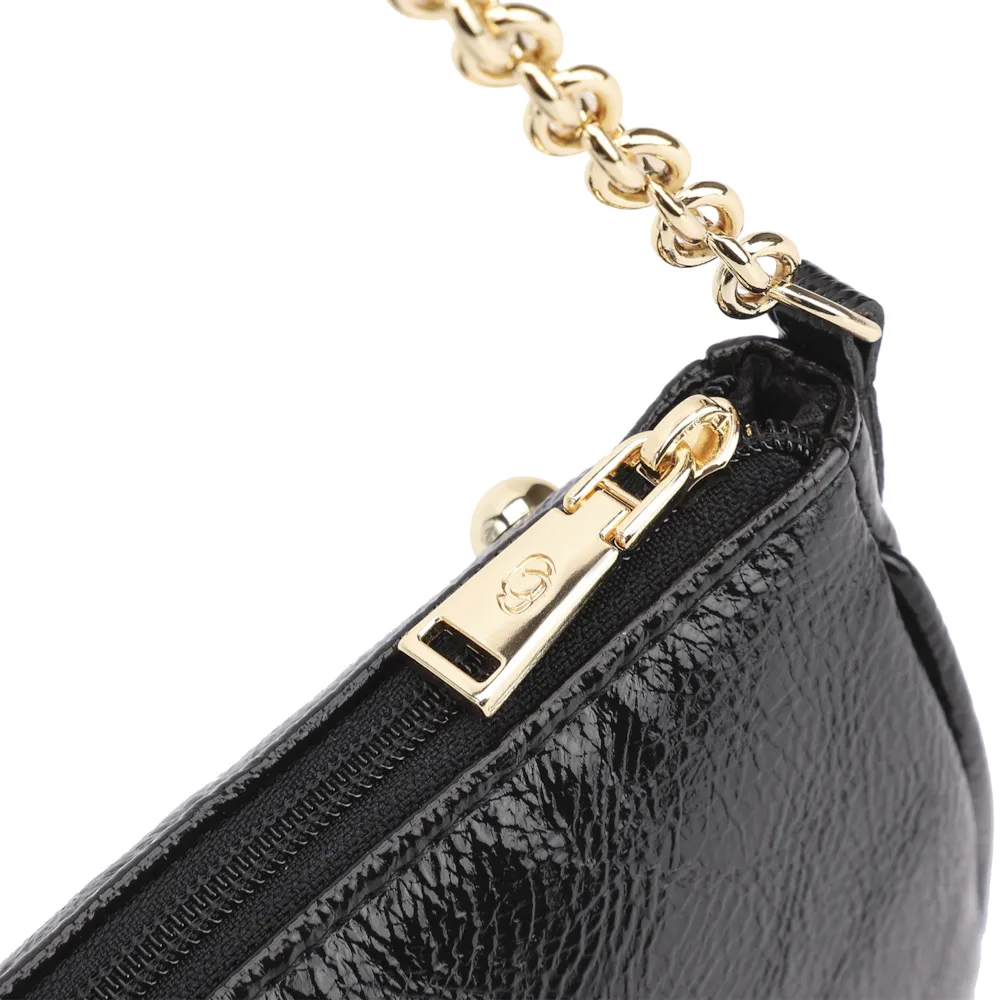 Bolsa De Ombro Verniz Preto - imagem 6