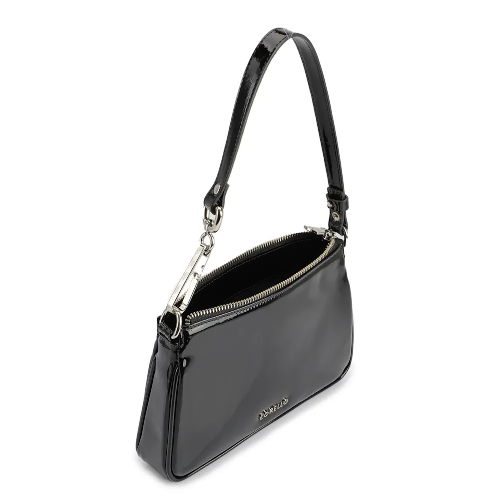 Bolsa De Ombro Verniz Preto - imagem 4