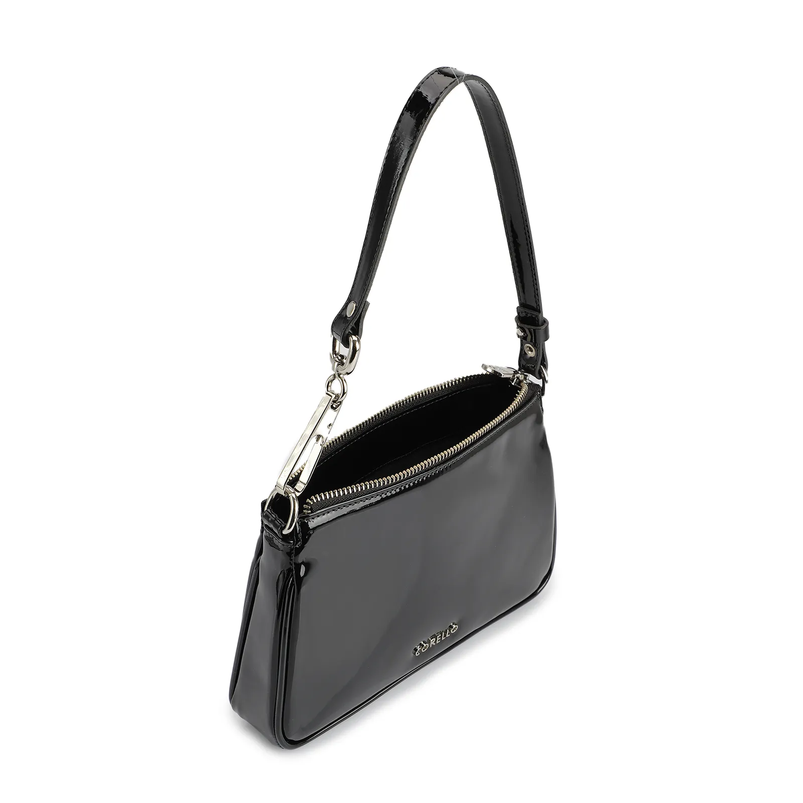 Bolsa De Ombro Verniz Preto