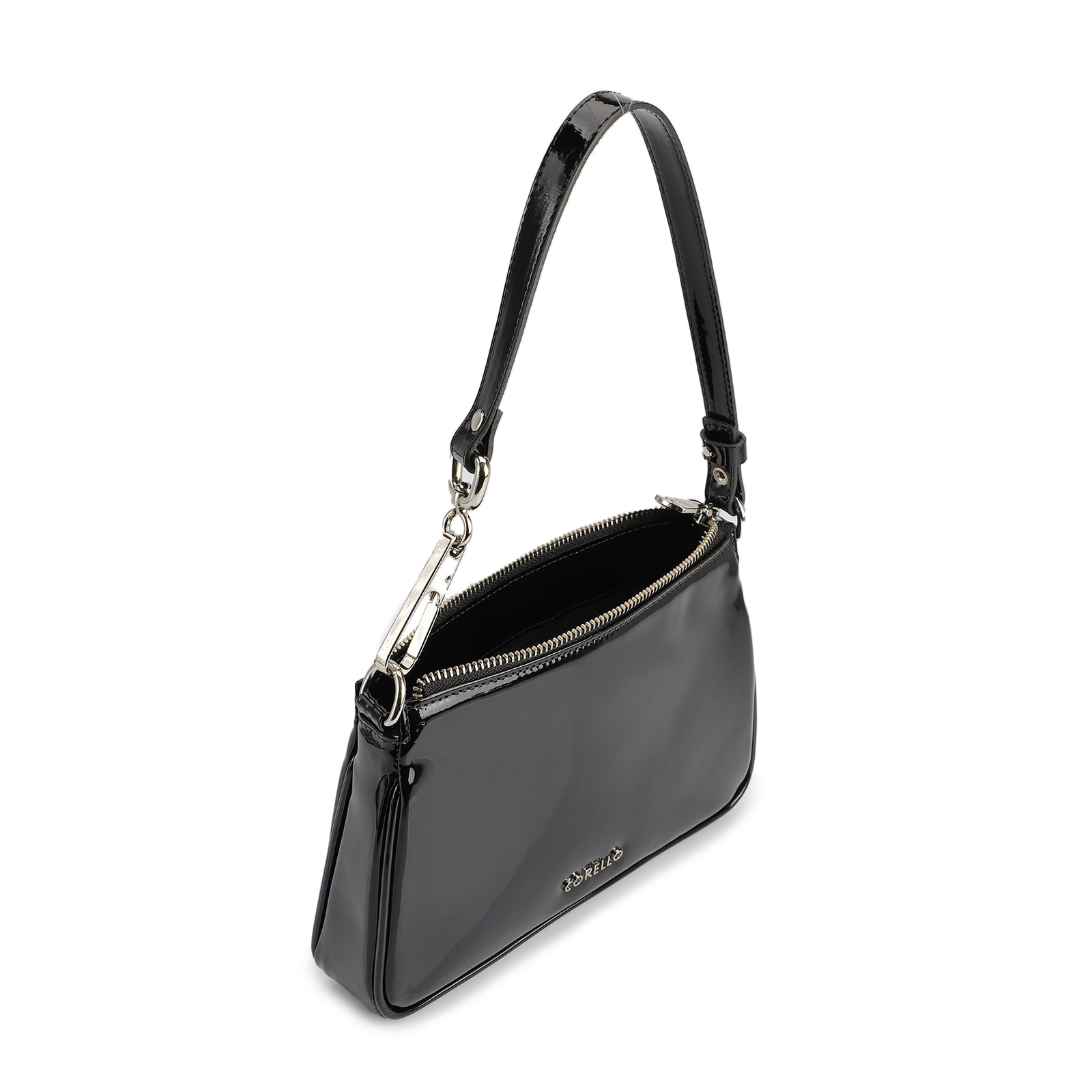 Bolsa De Ombro Verniz Preto