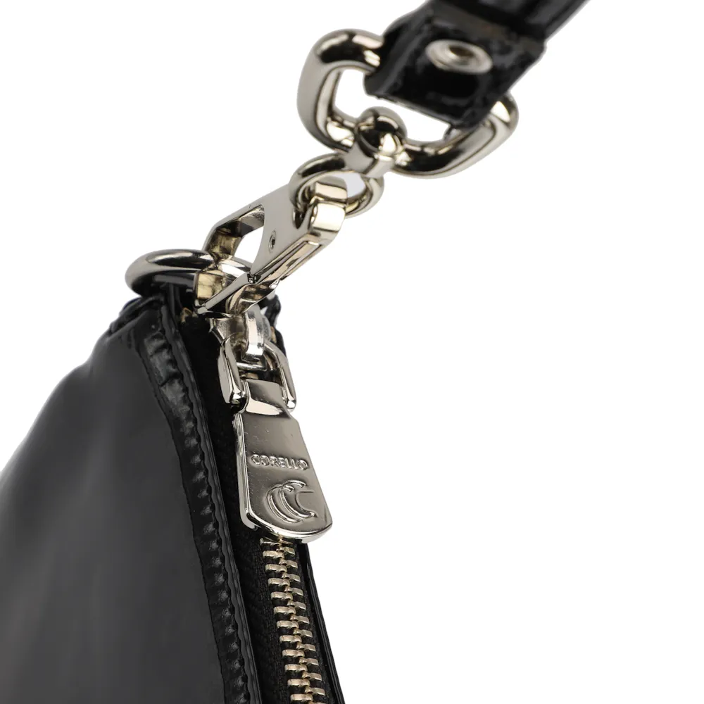 Bolsa De Ombro Verniz Preto - imagem 5