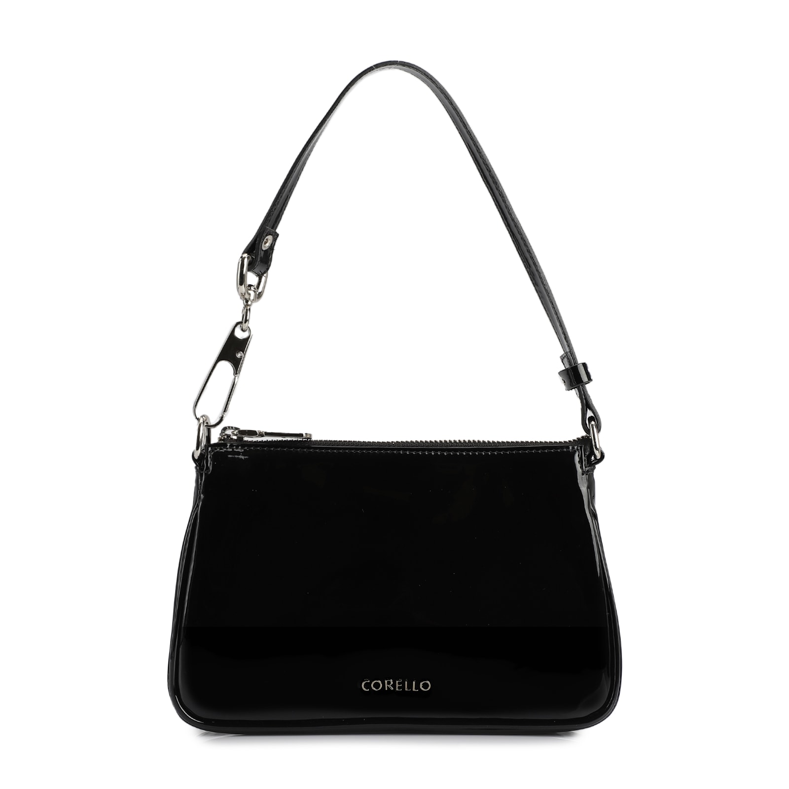 Bolsa De Ombro Verniz Preto
