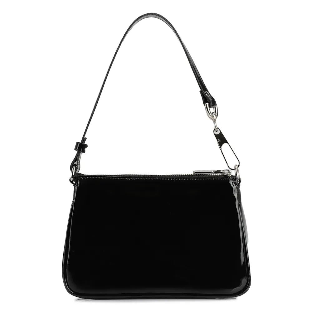 Bolsa De Ombro Verniz Preto - imagem 3
