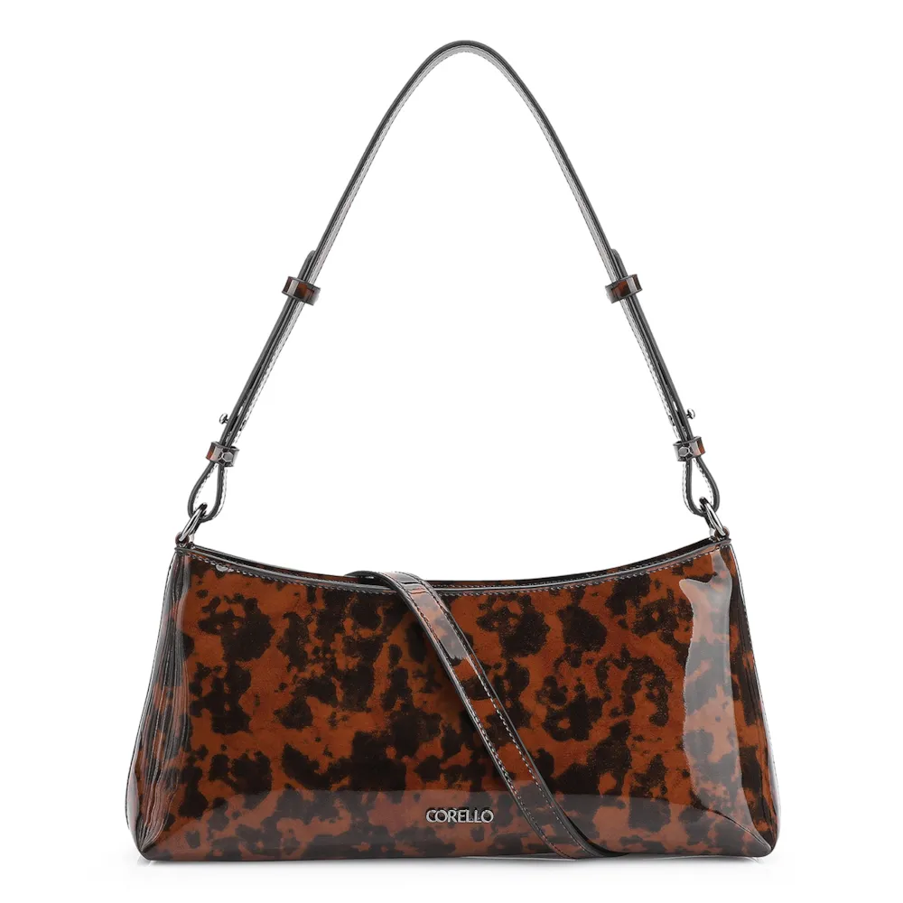 Bolsa De Ombro Verniz Tartaruga