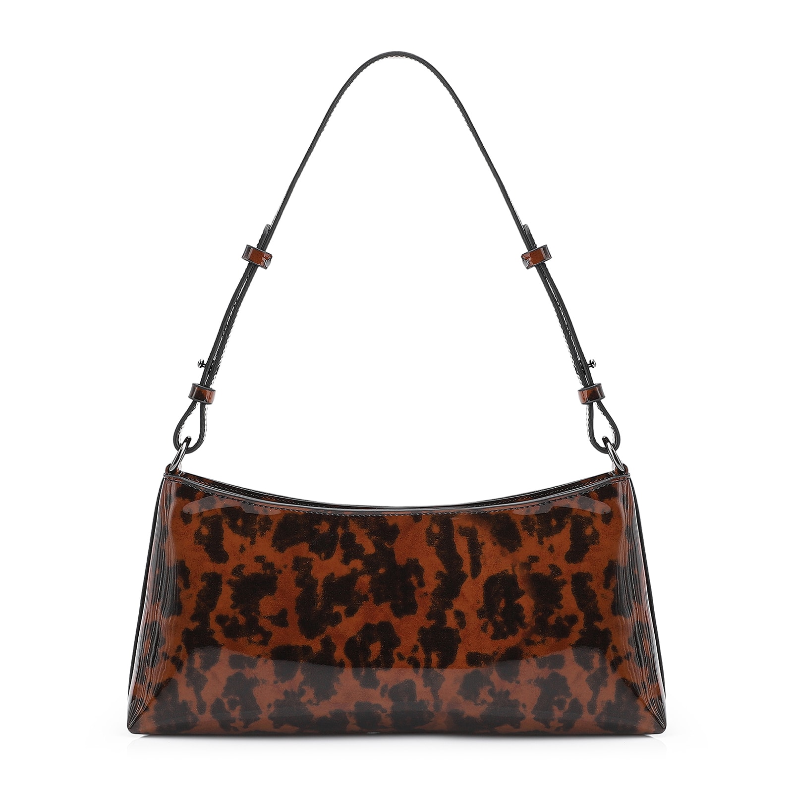 Bolsa De Ombro Verniz Tartaruga