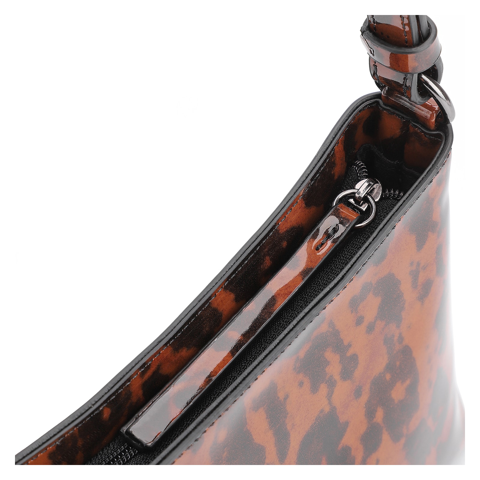 Bolsa De Ombro Verniz Tartaruga