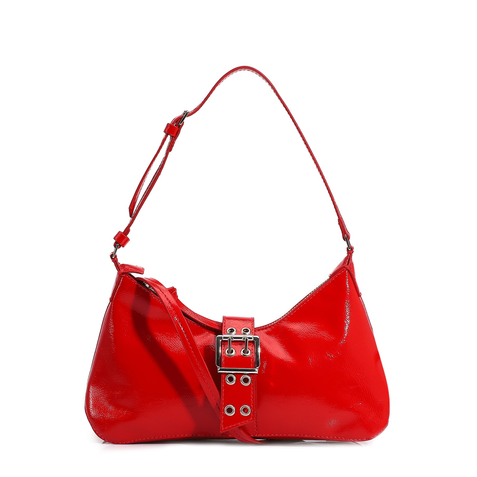 Bolsa De Ombro Verniz Vermelho